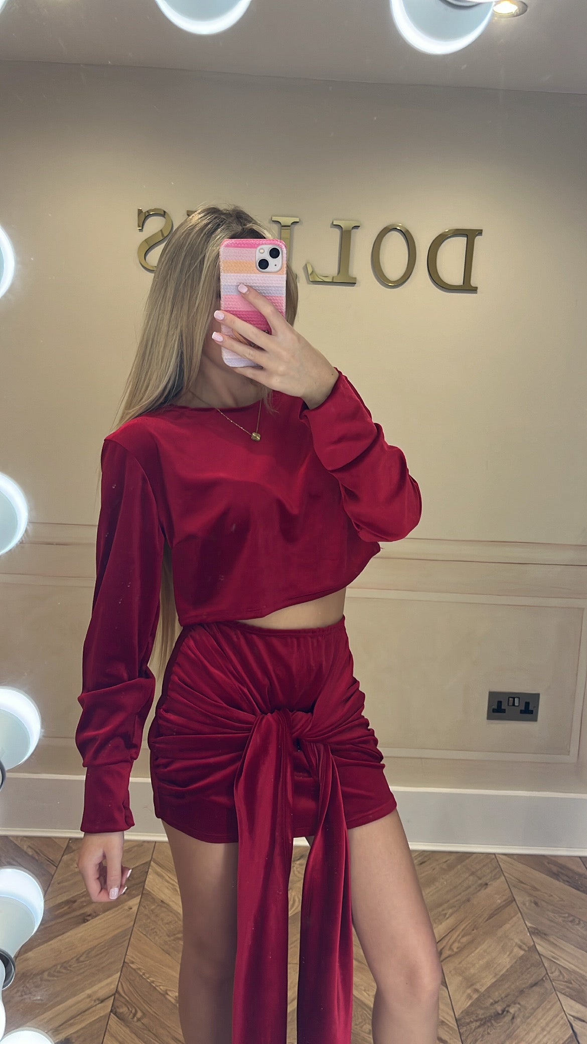 Velvet tie co-ord