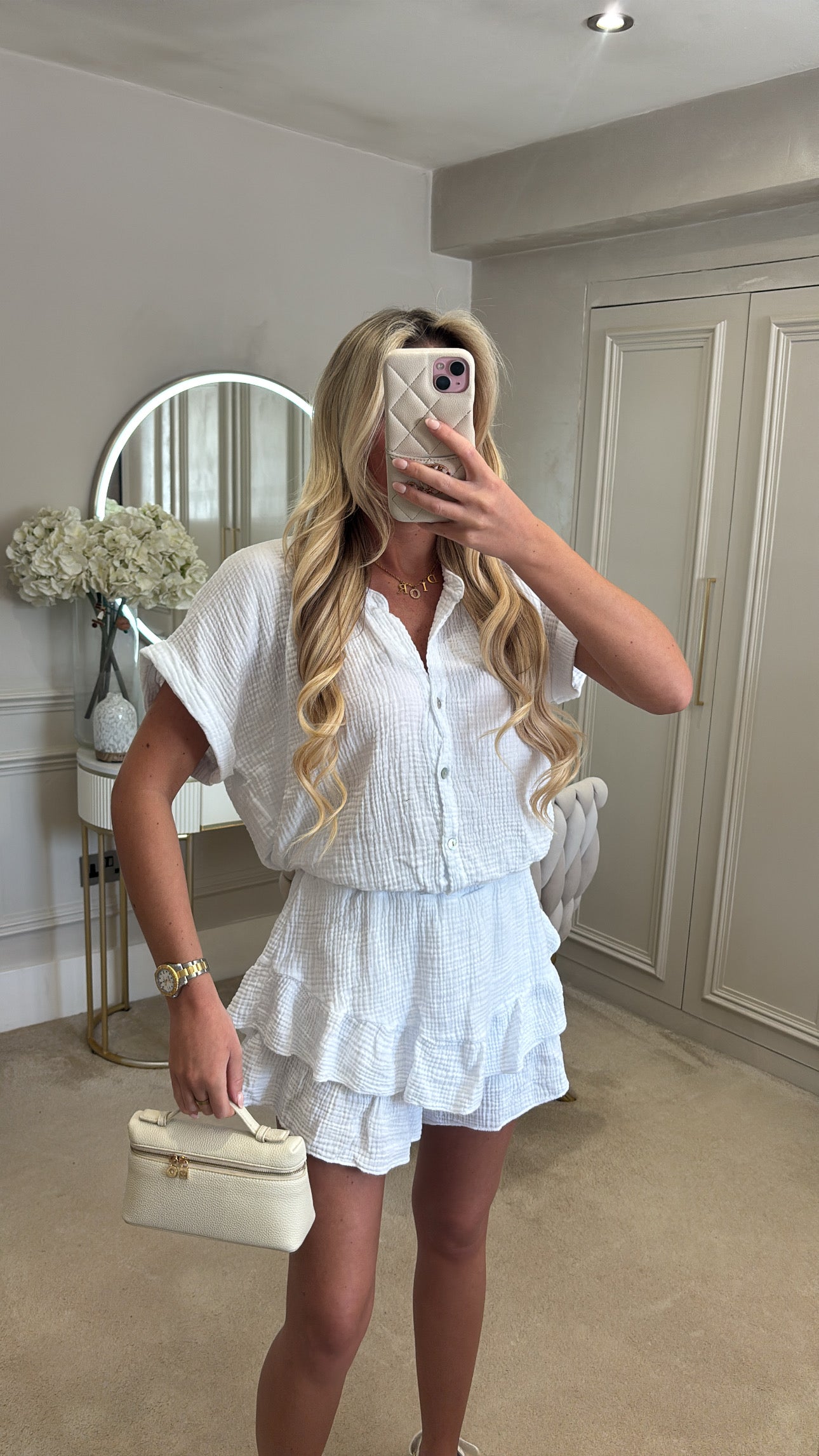 Cheesecloth skort co-ord