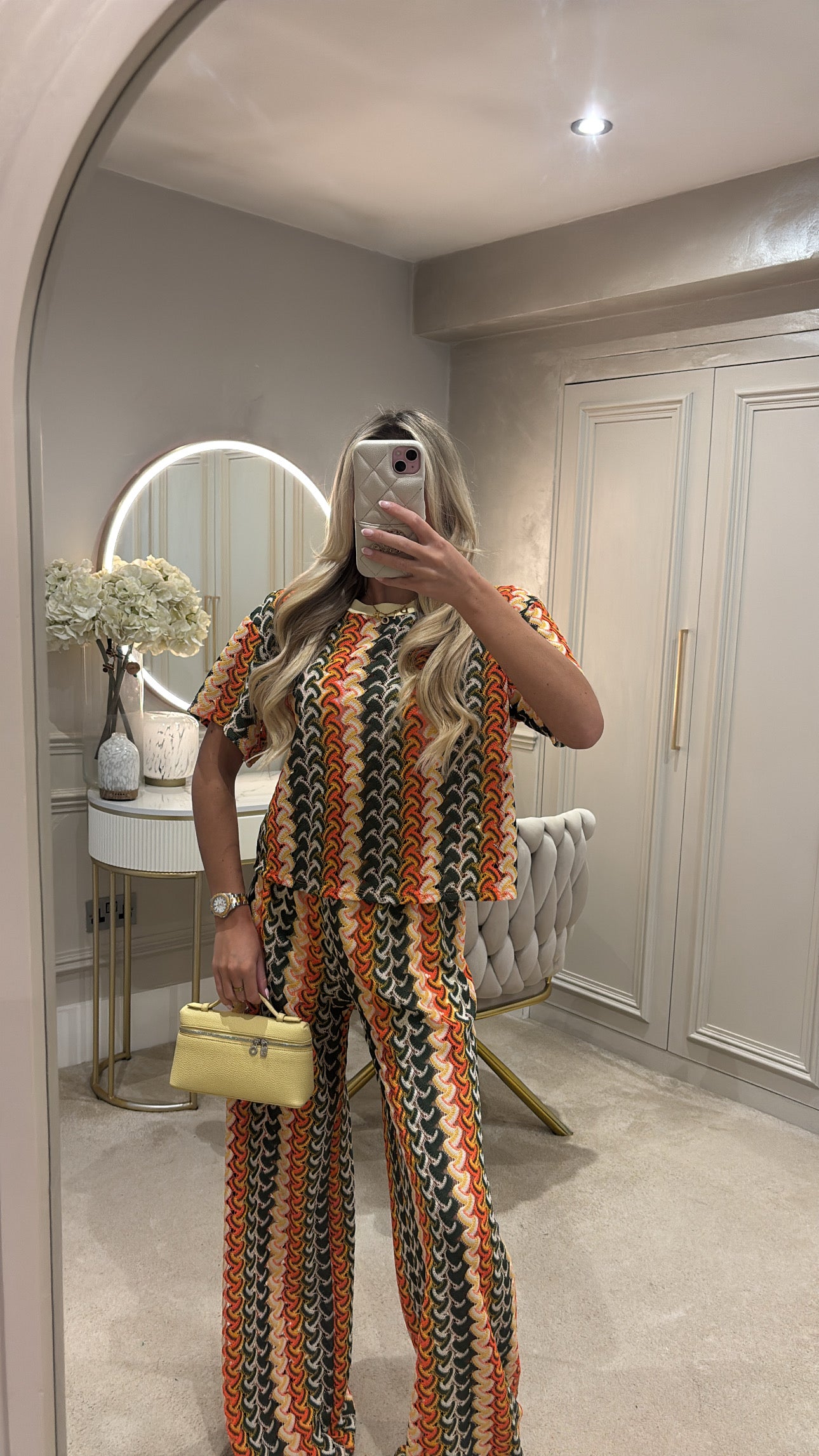 Pattern T-shirt trouser co-ord