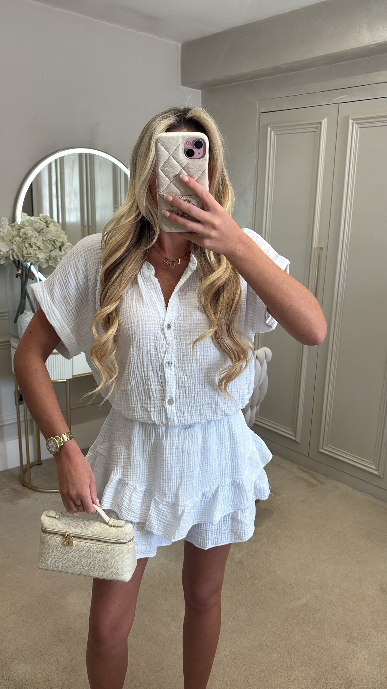 Cheesecloth skort co-ord