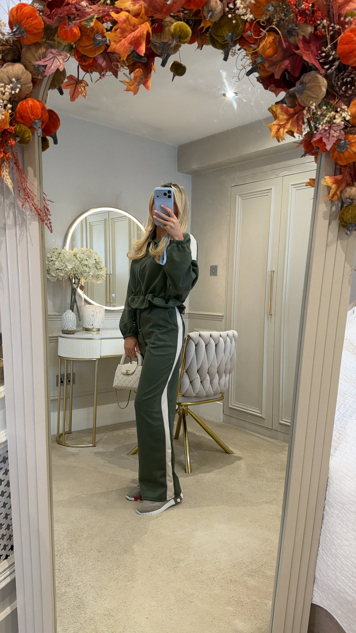 Frill stripe lounge set