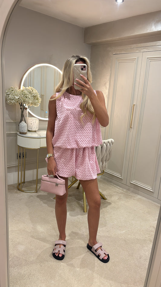Puff ball short co-ord