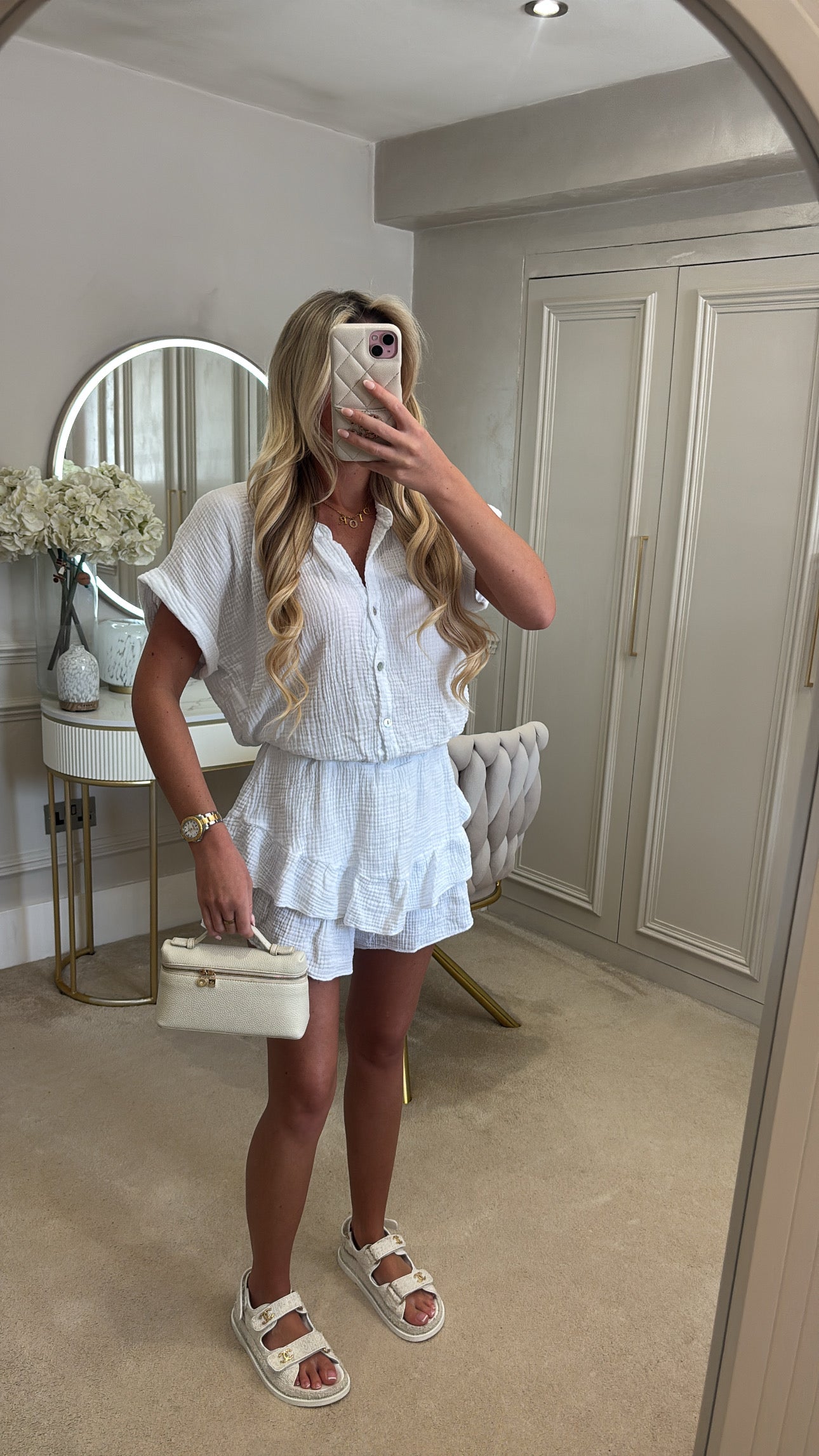 Cheesecloth skort co-ord