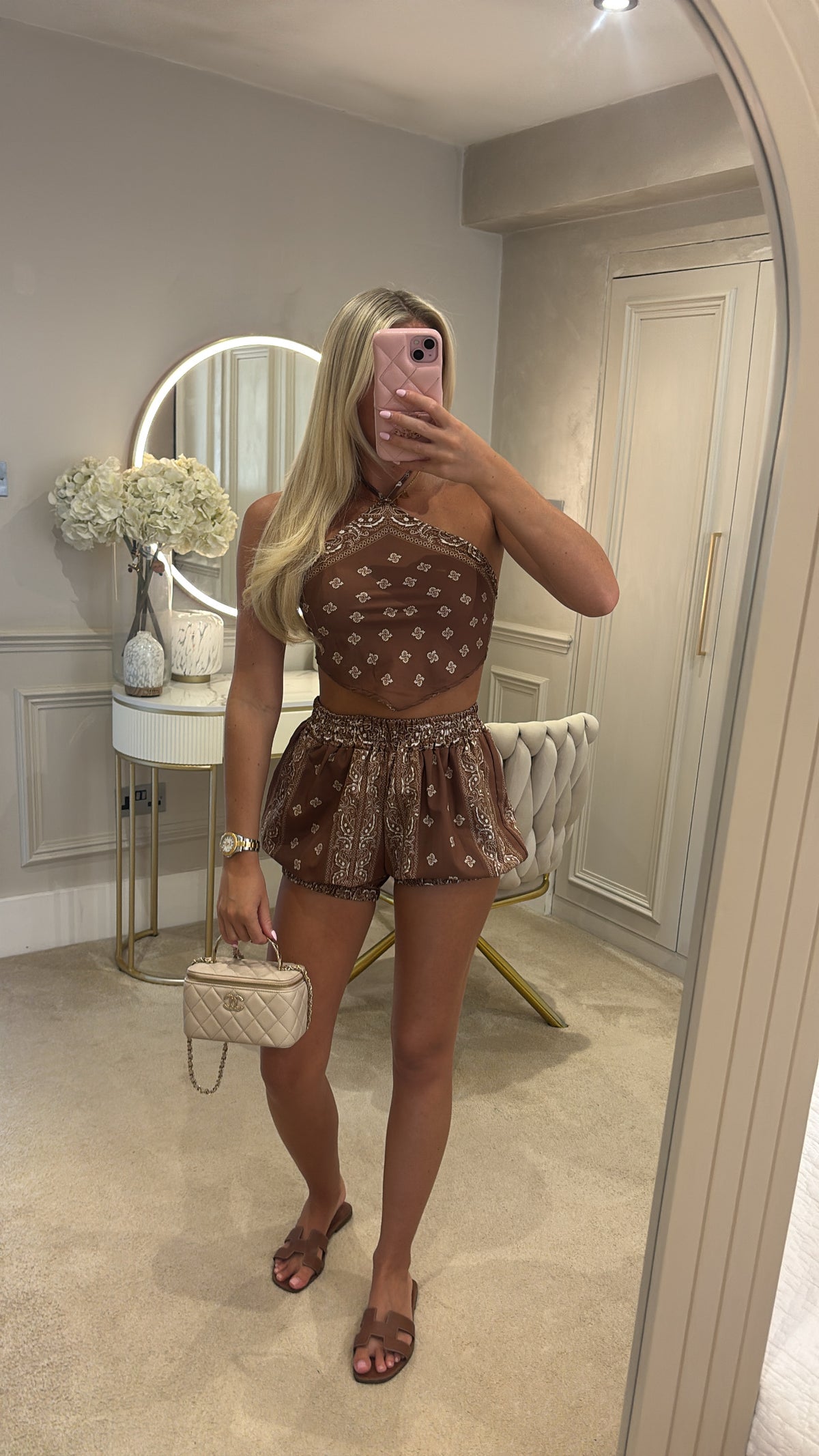Bandanna print short set