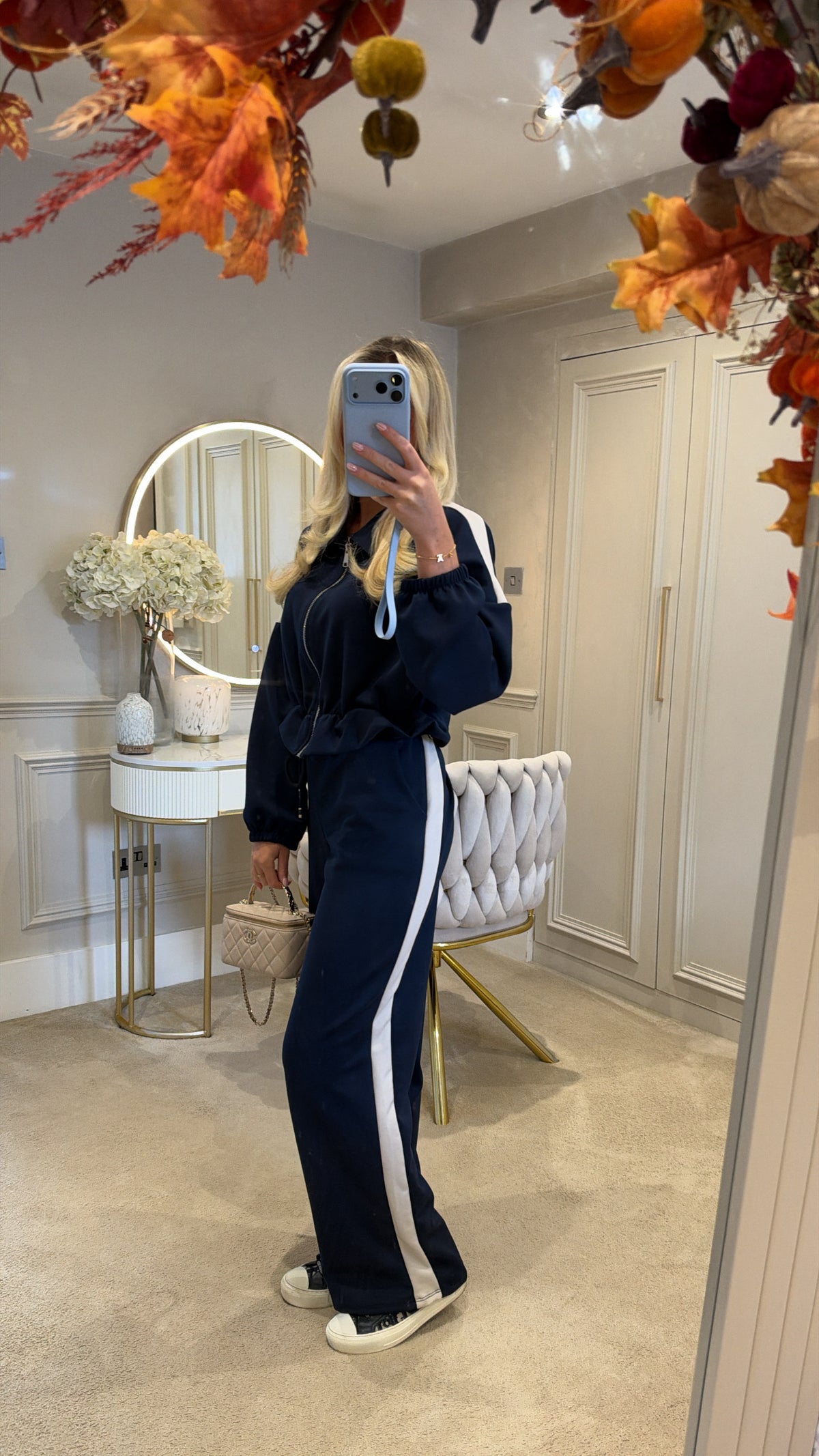 Frill stripe lounge set