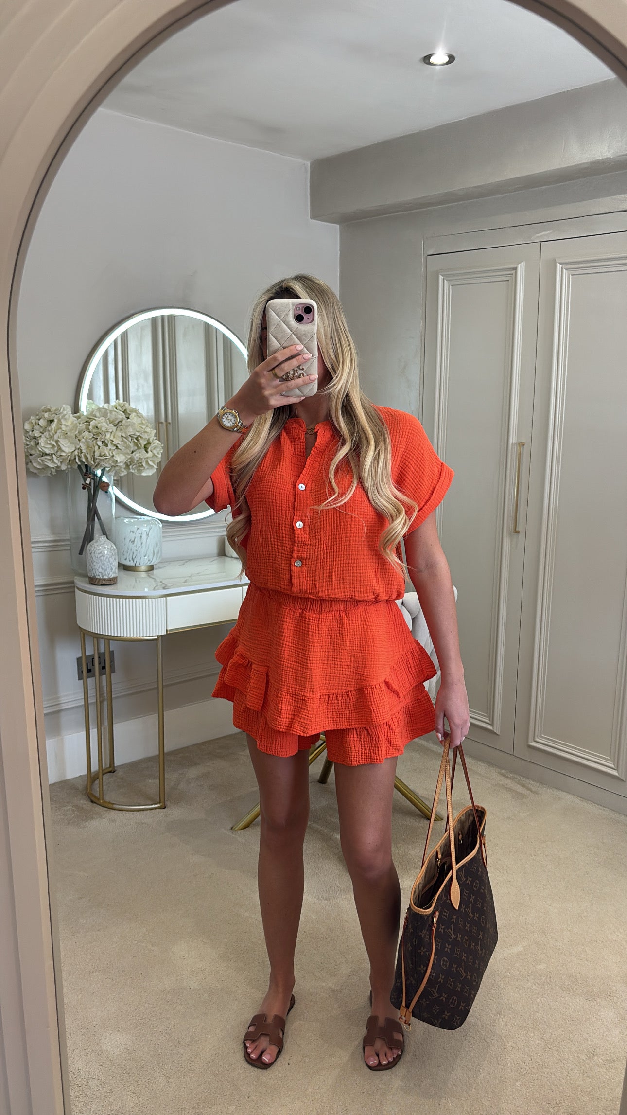 Cheesecloth skort co-ord
