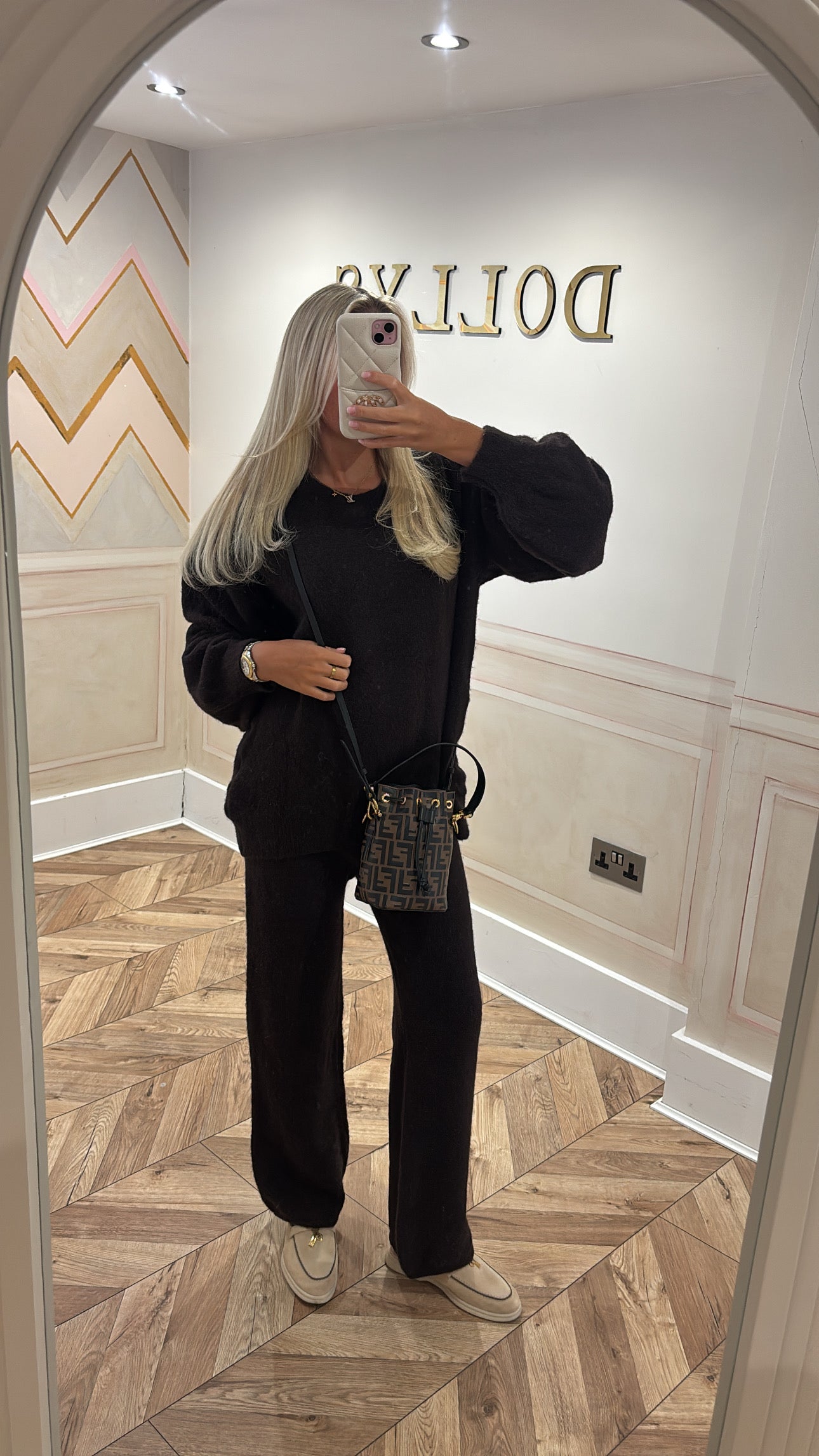 Wool flared lounge set