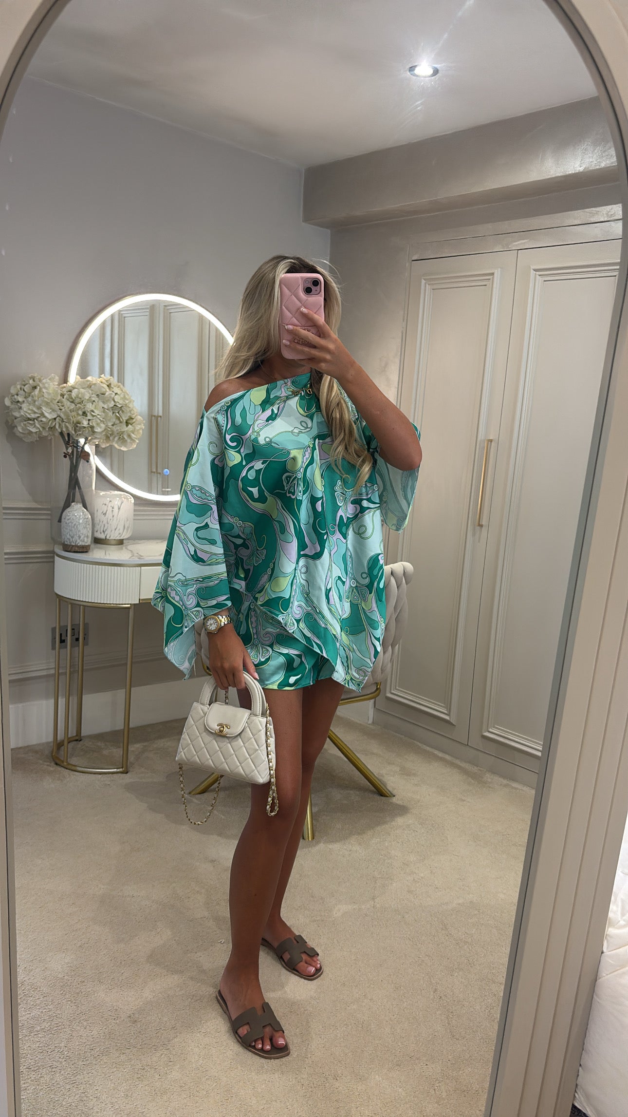 Silk cape short short