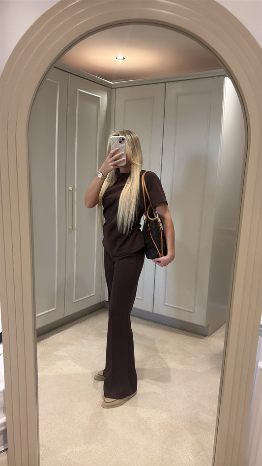 Ruched flared lounge set