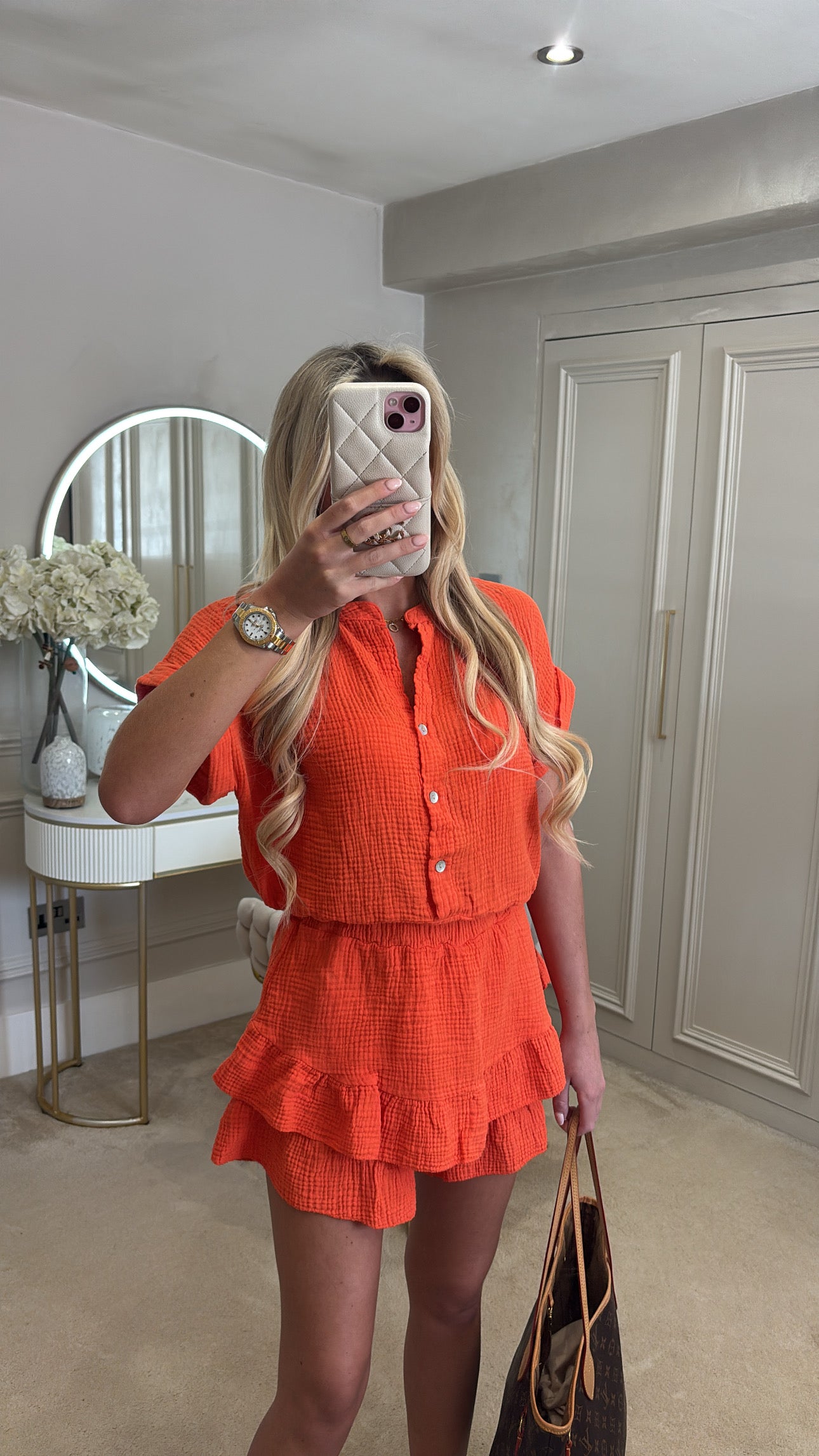 Cheesecloth skort co-ord