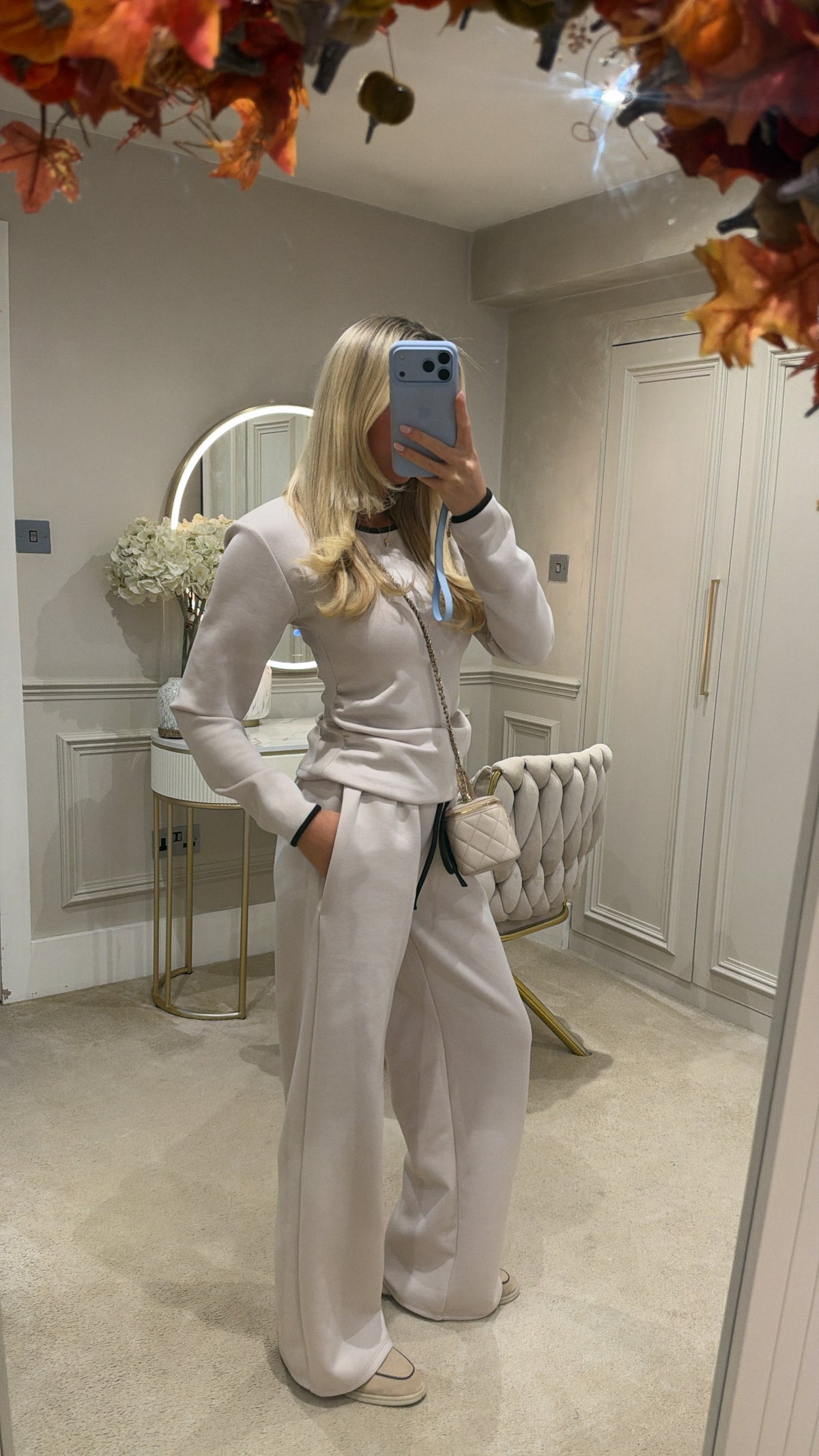 Ruched side flared lounge set