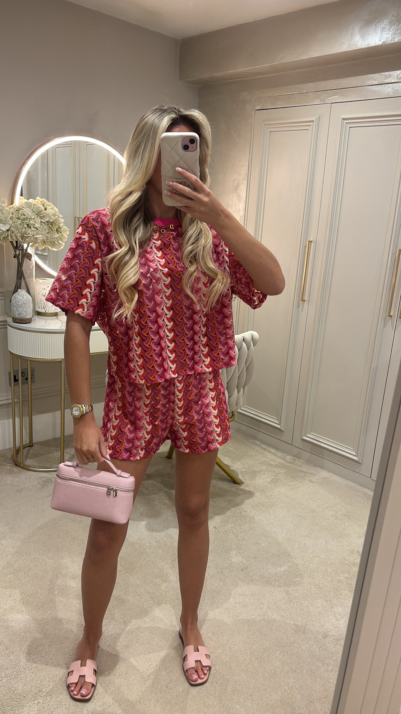 Pattern T-shirt co-ord