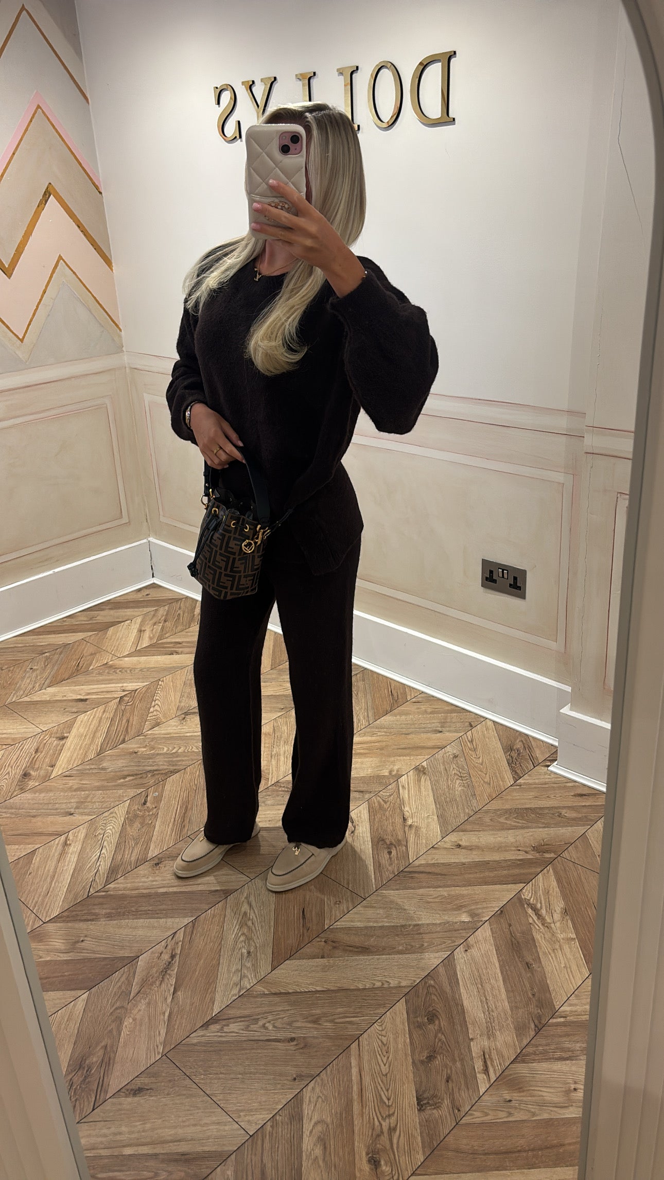 Wool flared lounge set