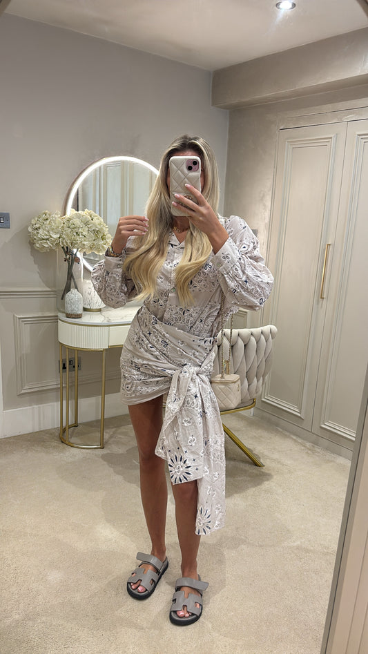 Bandana shirt sarong dress