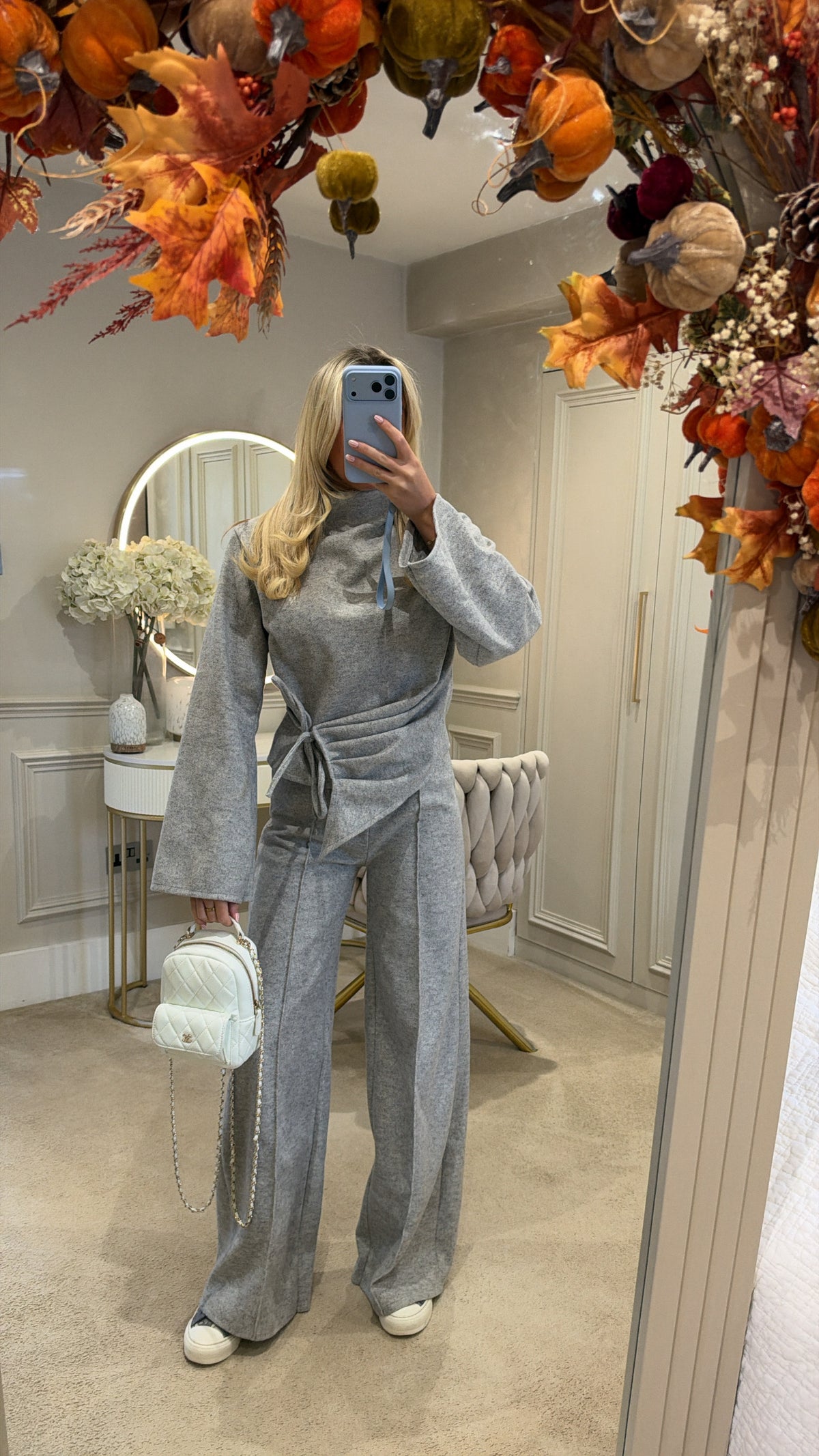 Bell sleeve flared lounge set