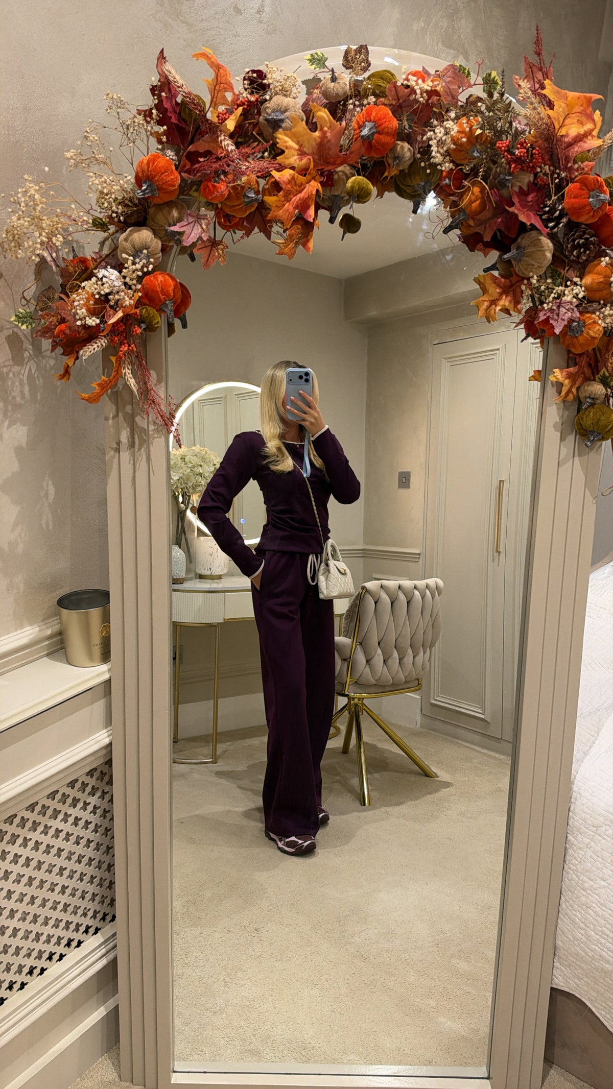 Ruched side flared lounge set