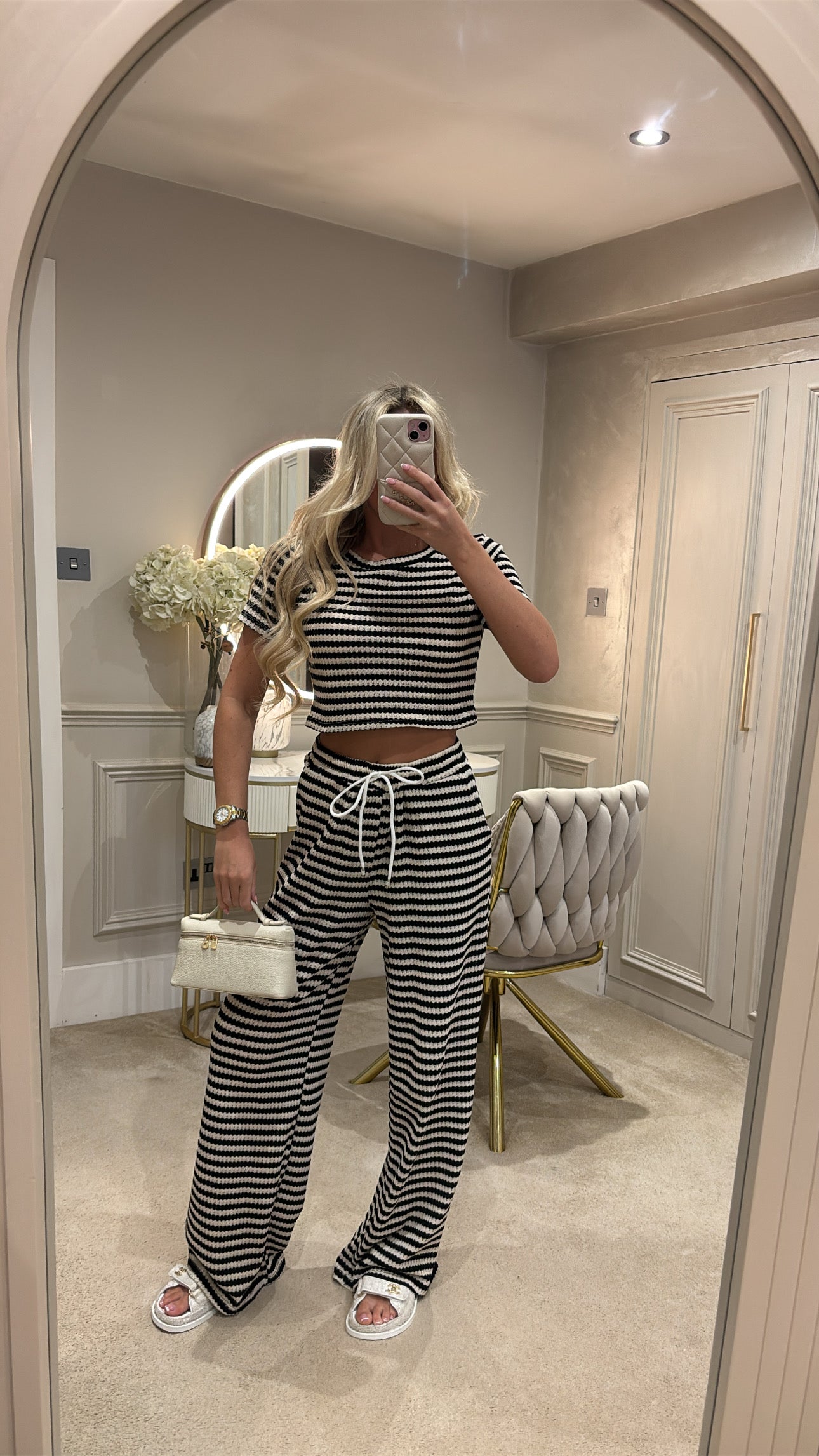 Cropped t-shirt lounge set