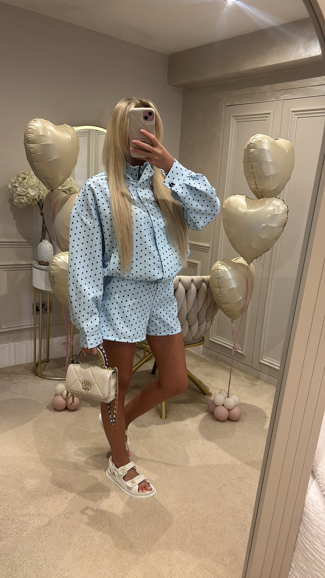 Polkadot jacket short set PRE ORDER￼