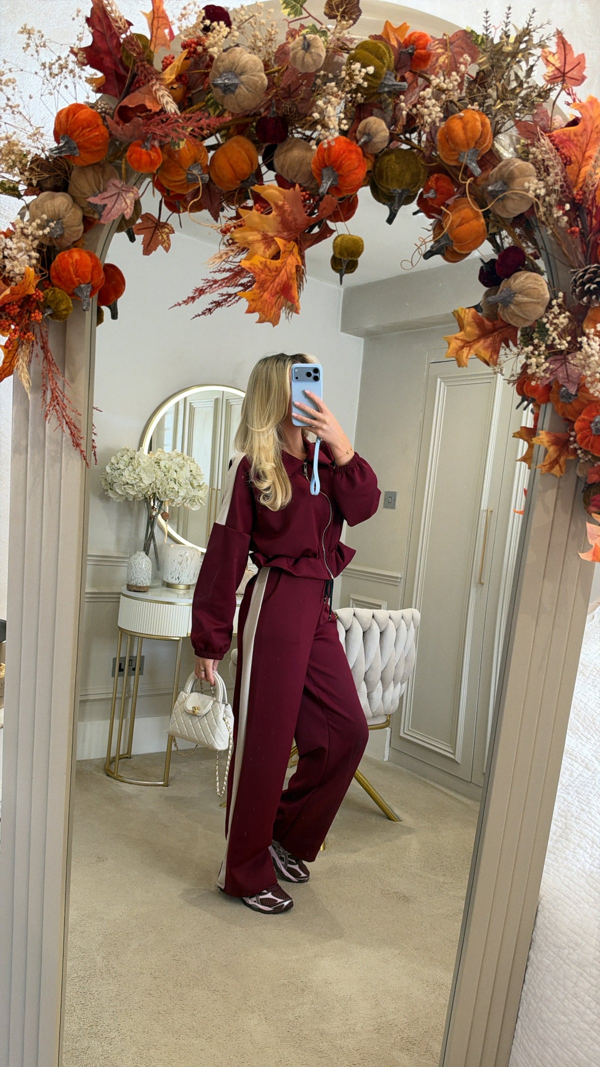 Frill stripe lounge set