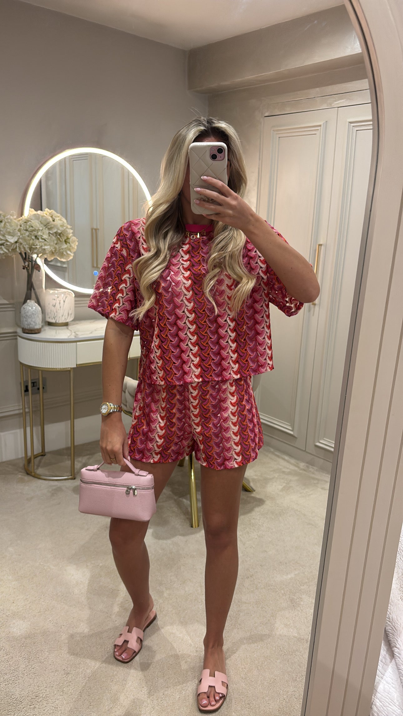 Pattern T-shirt co-ord