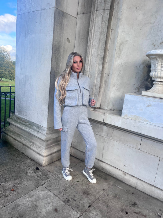 Quarter zip pocket tracksuit