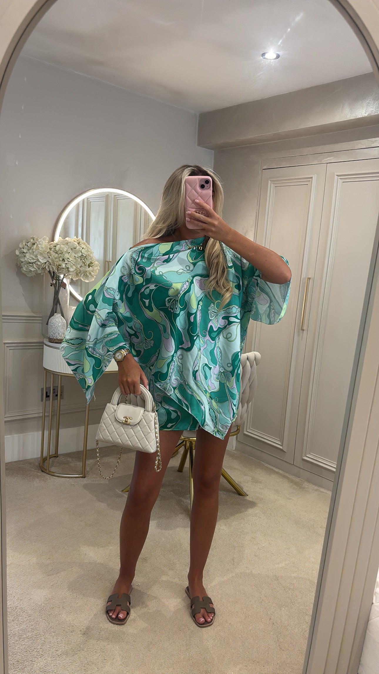 Silk cape short short
