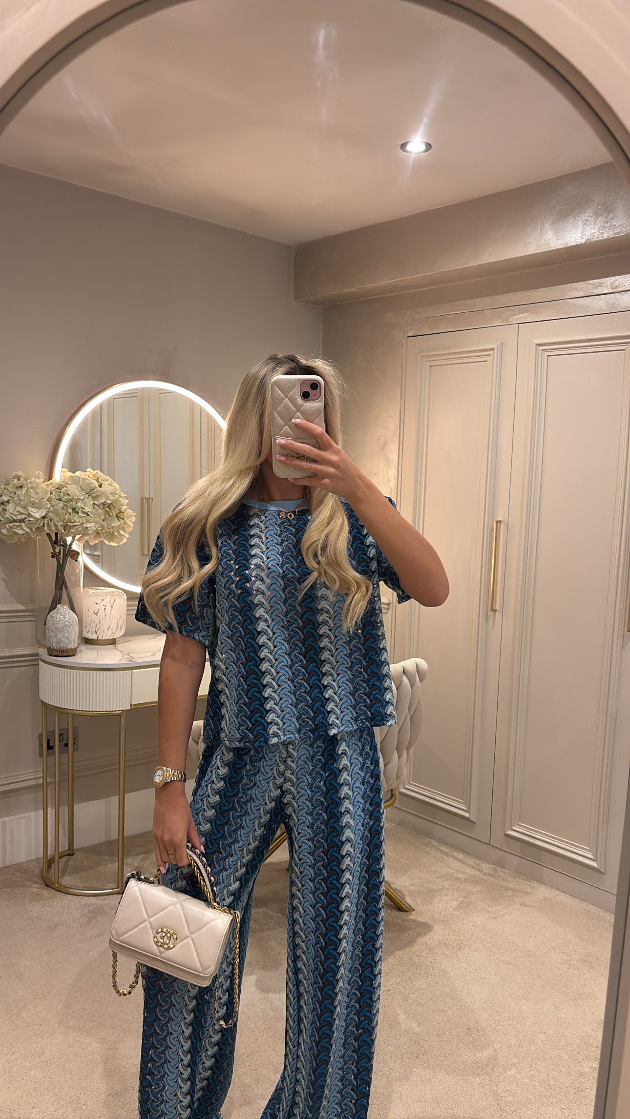 Pattern T-shirt trouser co-ord