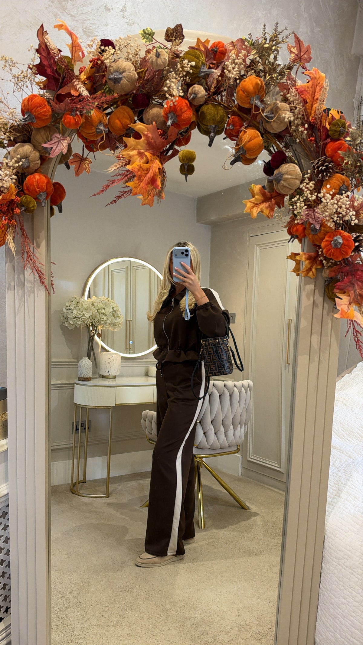 Frill stripe lounge set