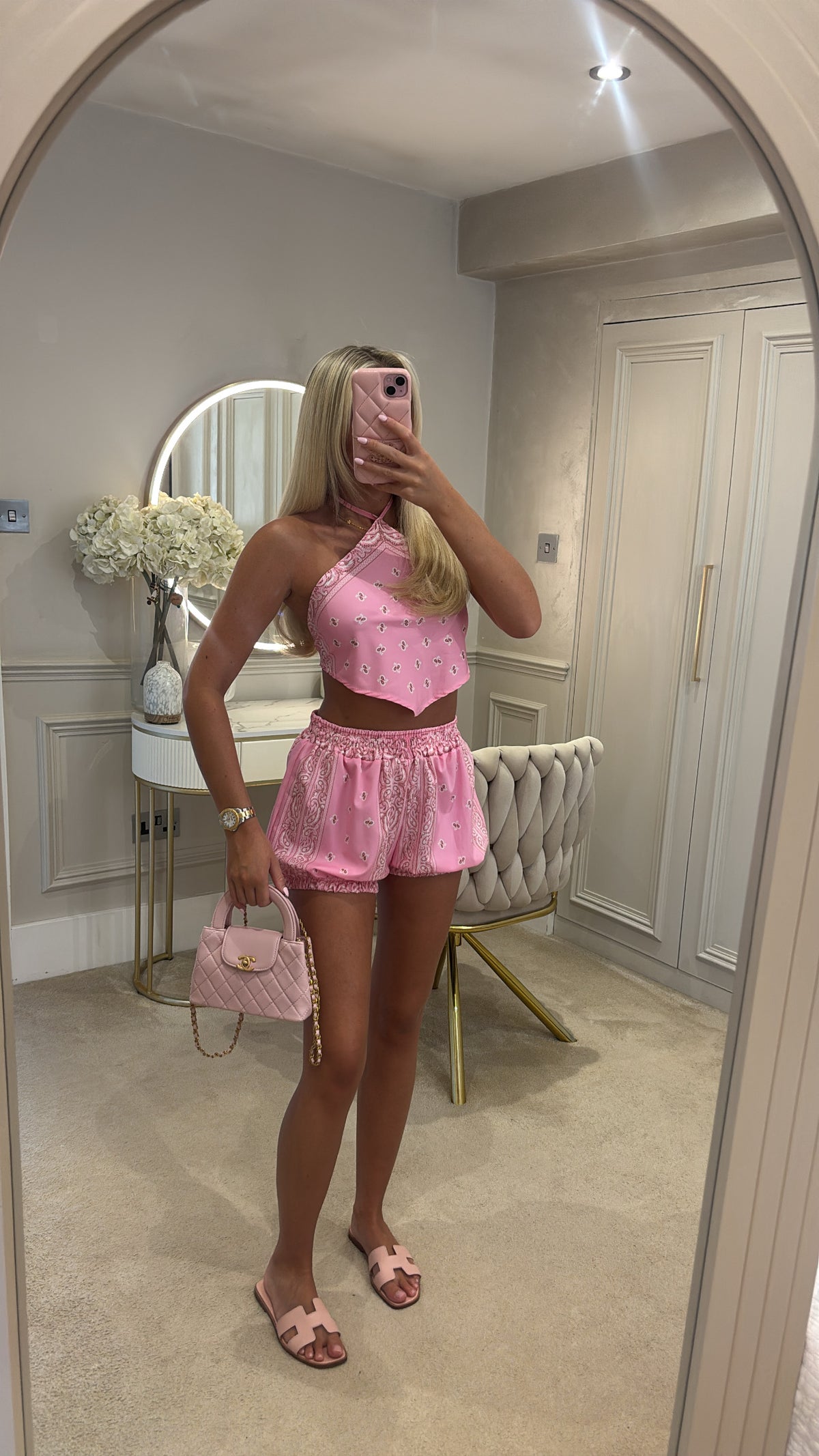 Bandanna print short set