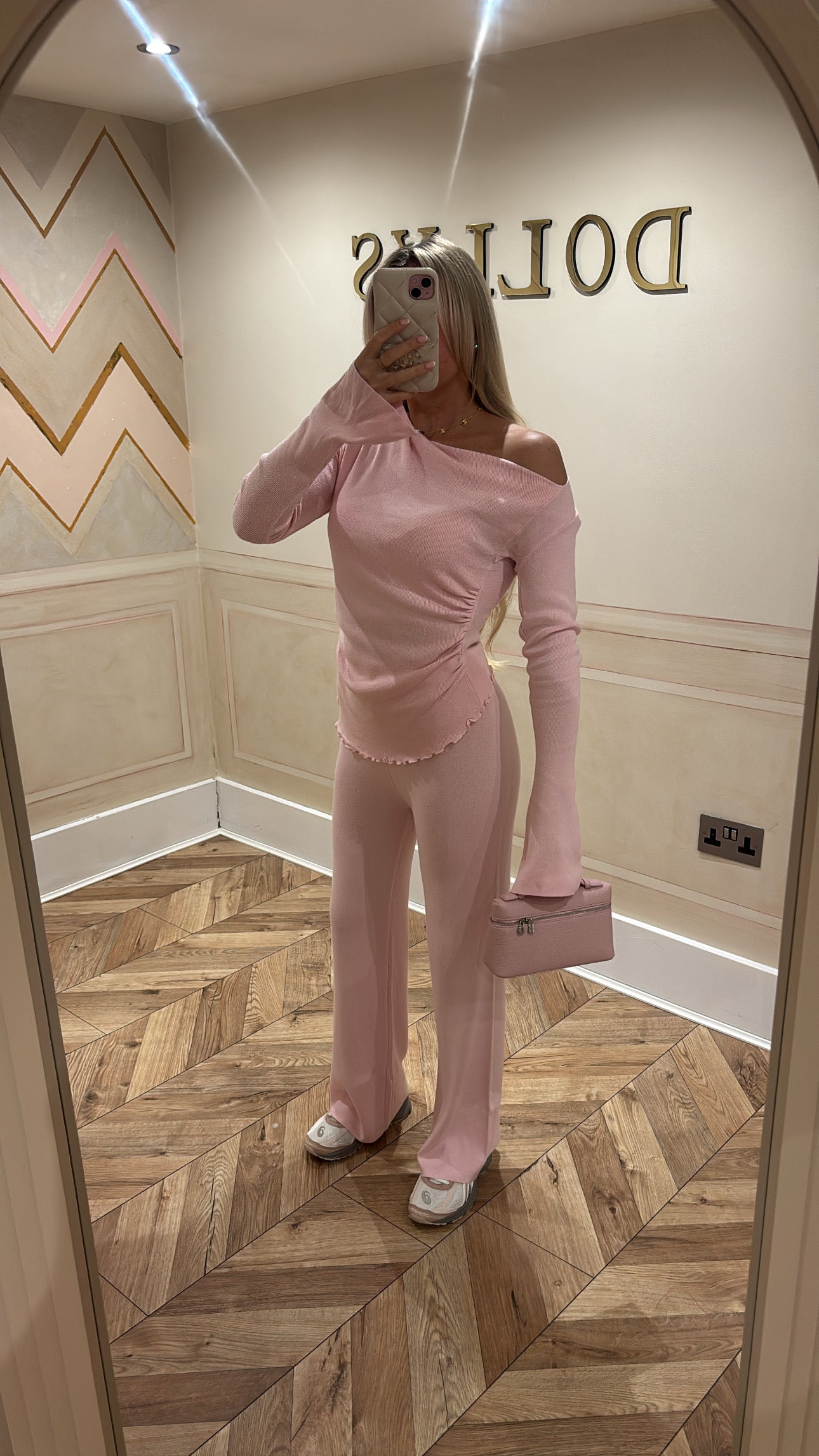Off the shoulder flared lounge set