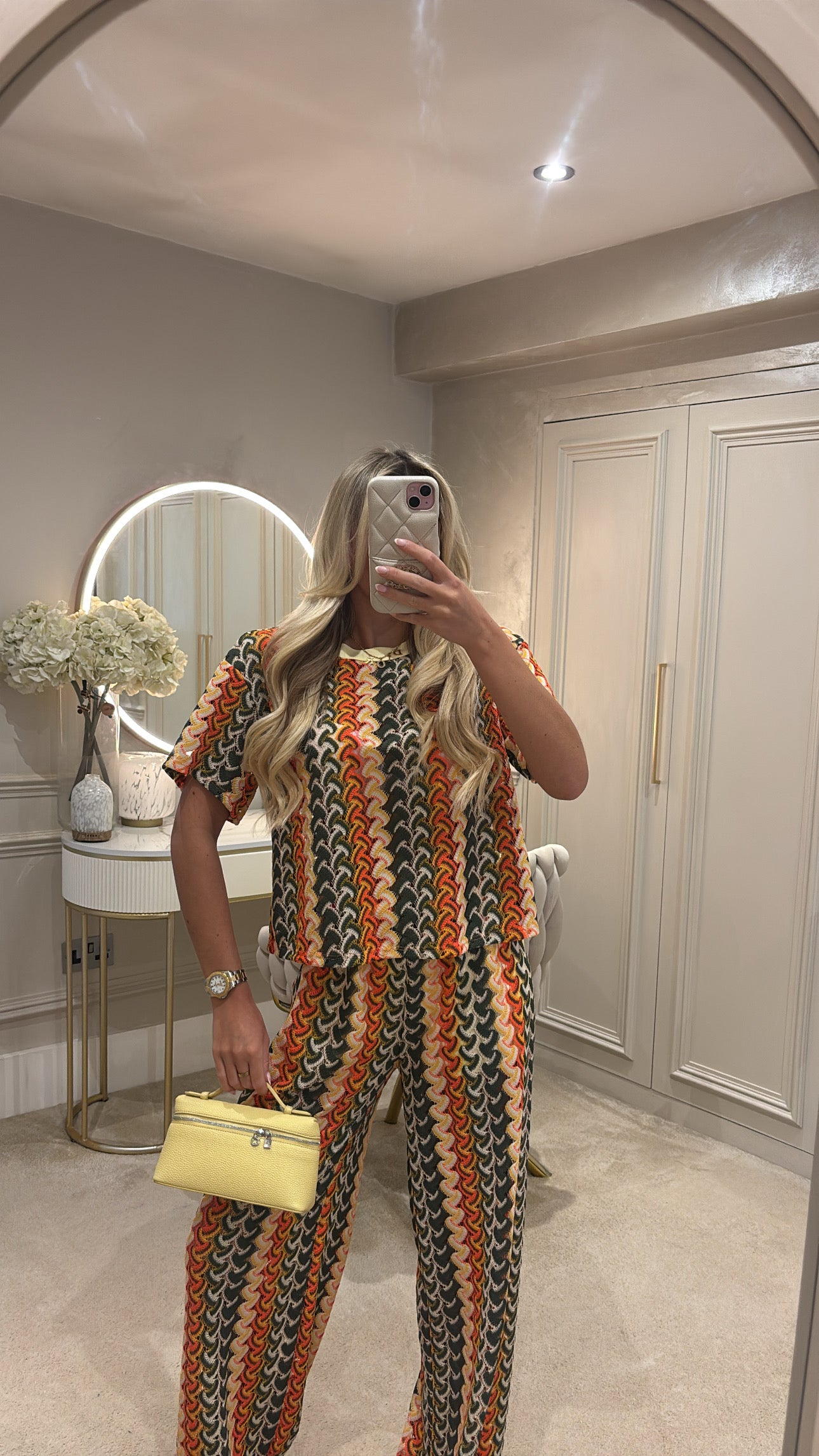 Pattern T-shirt trouser co-ord