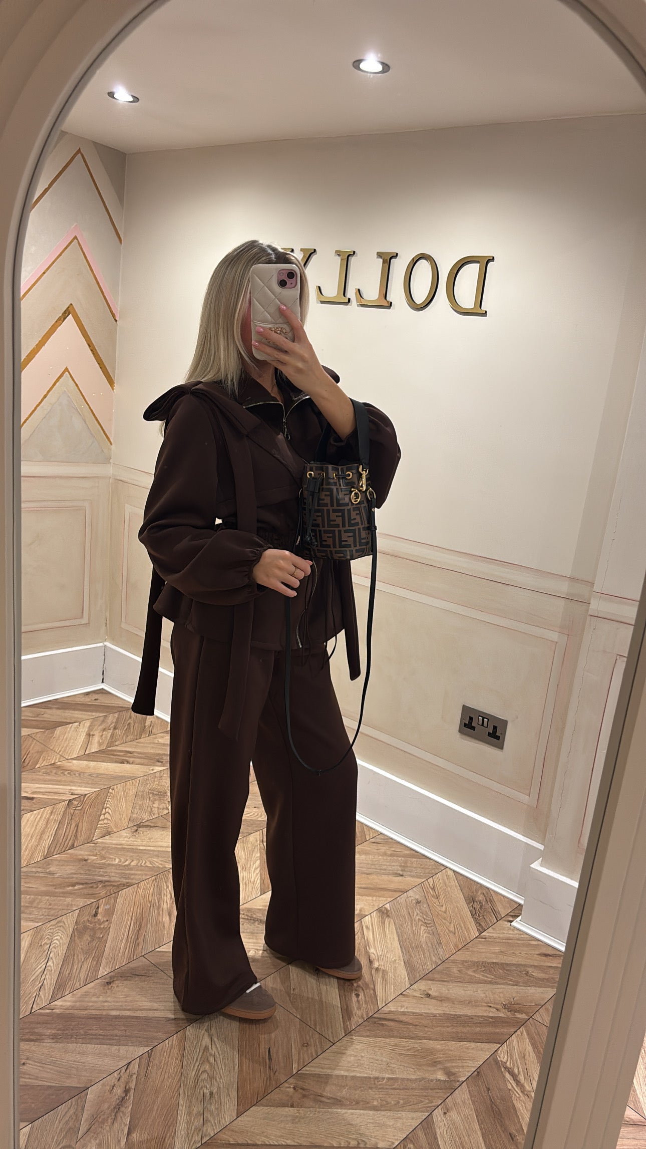 Bow pull in waist lounge set