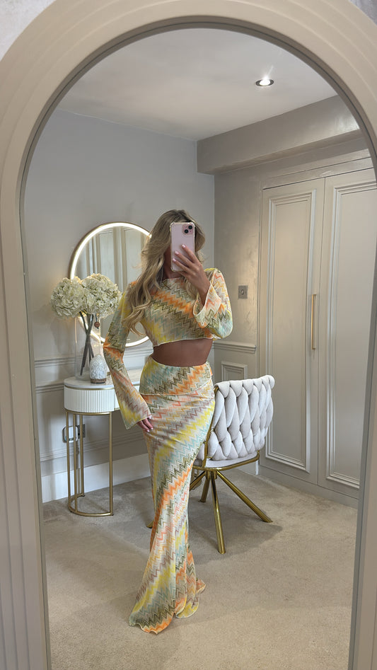 Zig zag maxi co-ord