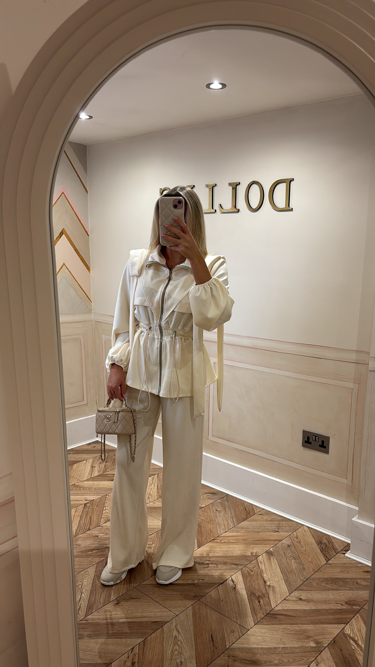 Bow pull in waist lounge set