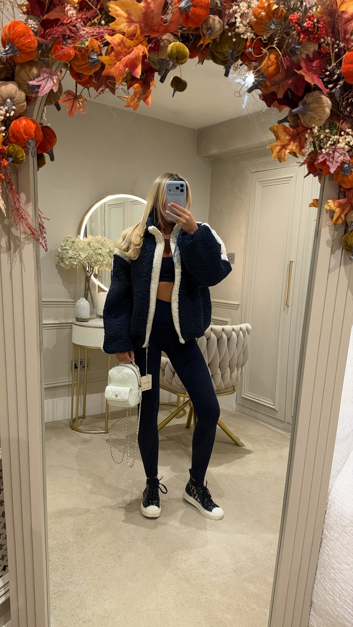 Teddy white trim jacket