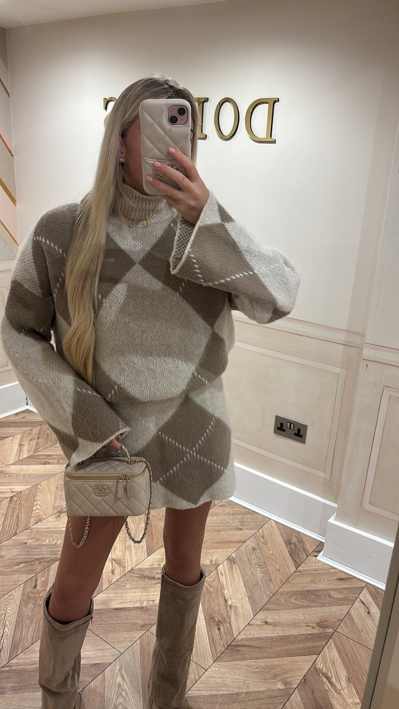 Knitted skirt and top