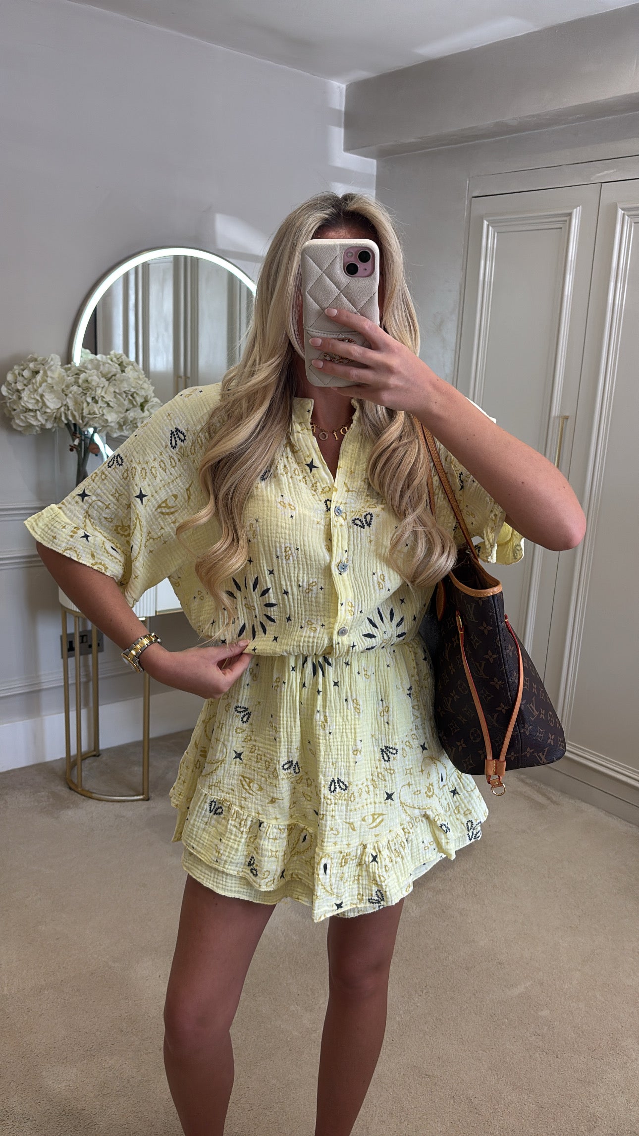 Bandana frill playsuit
