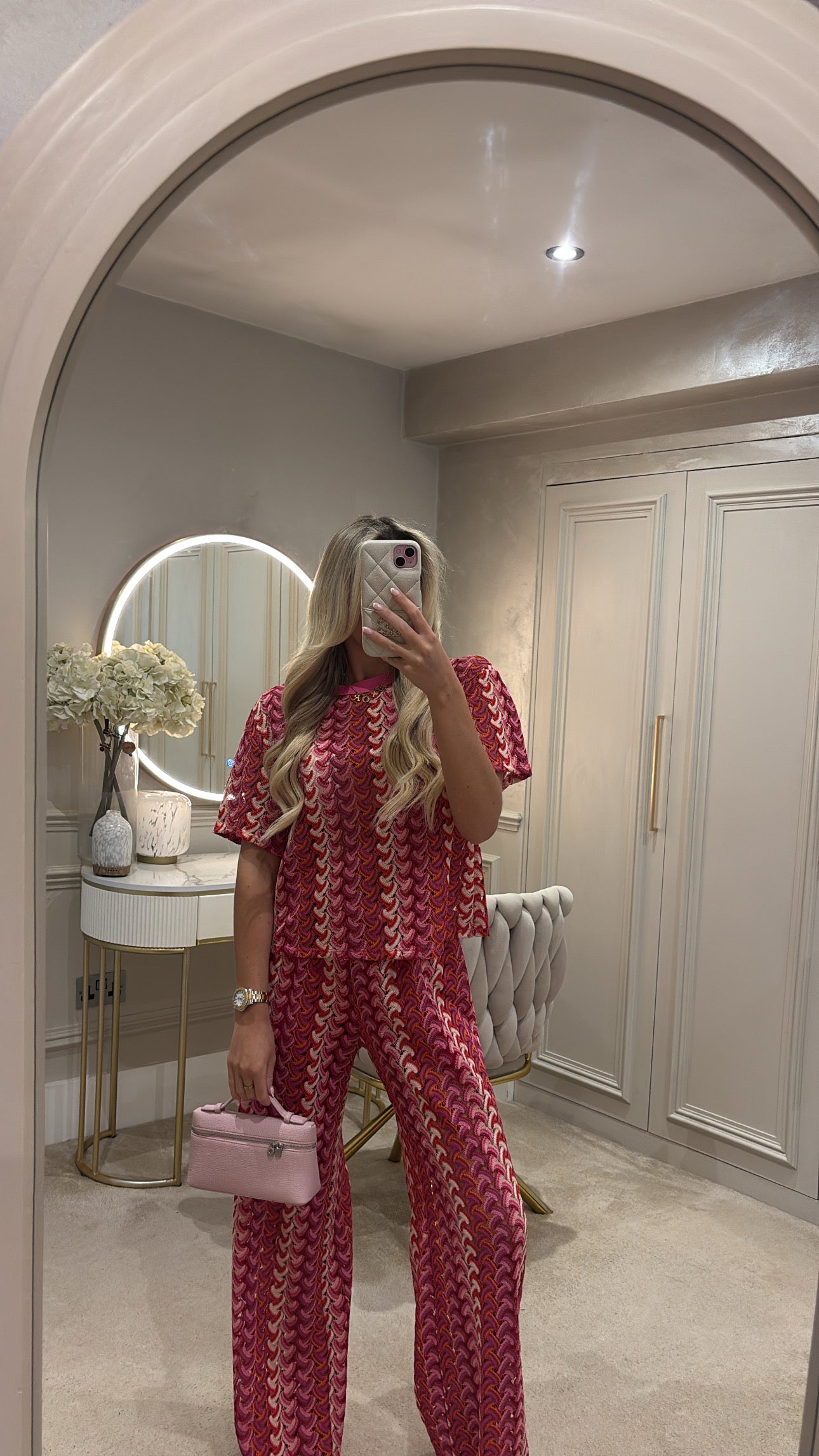 Pattern t-shirt trouser co-ord