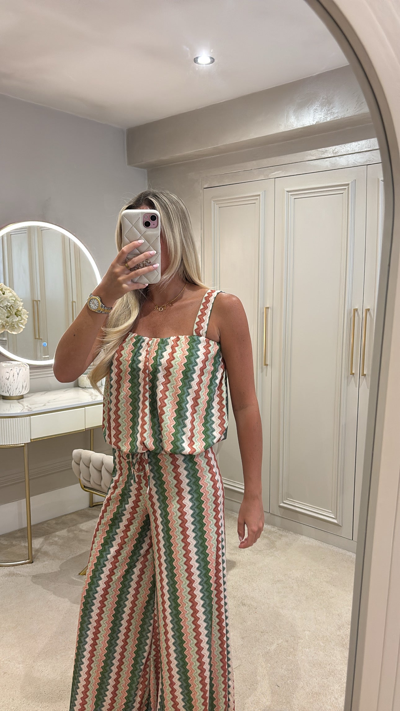 Zig zag trouser set