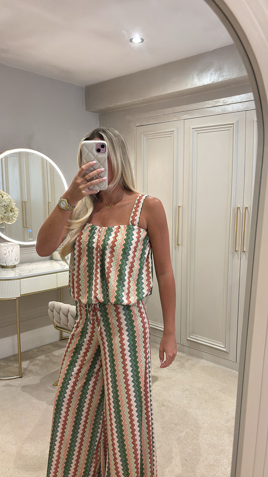 Zig zag trouser set