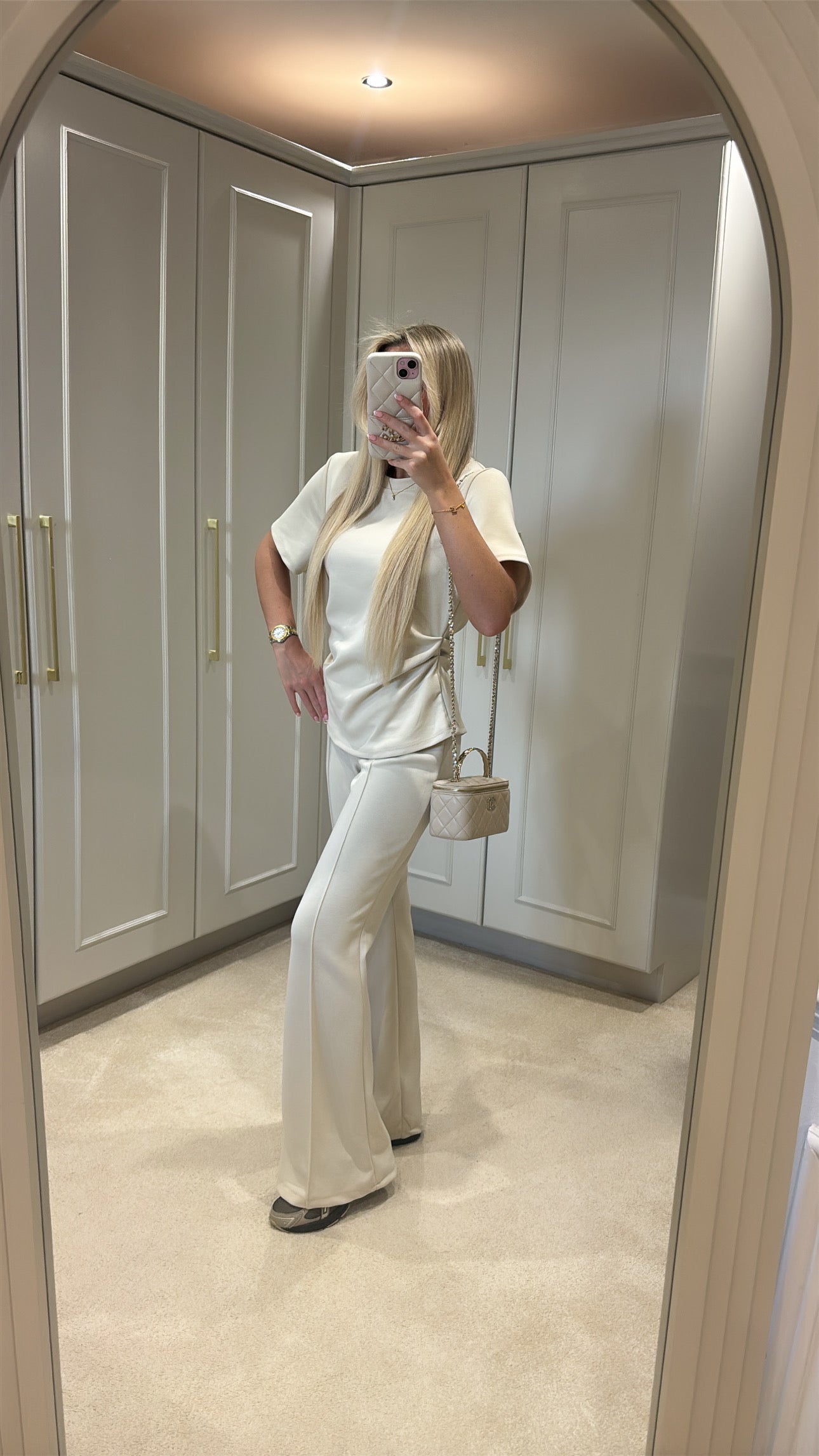 Ruched flared lounge set