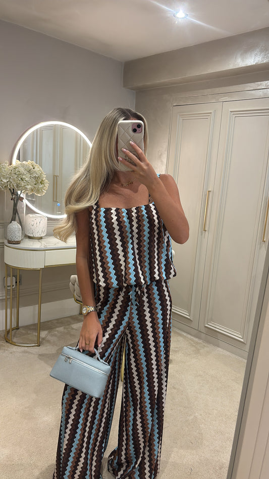 Zig zag trouser set