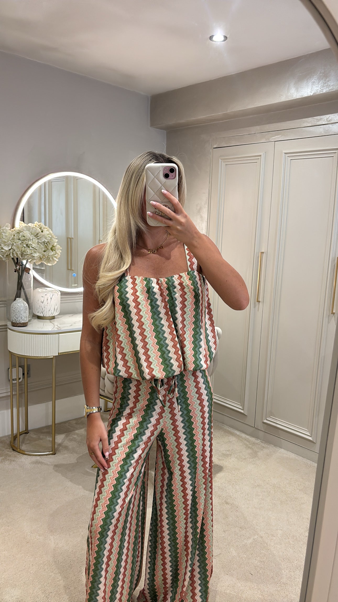 Zig zag trouser set