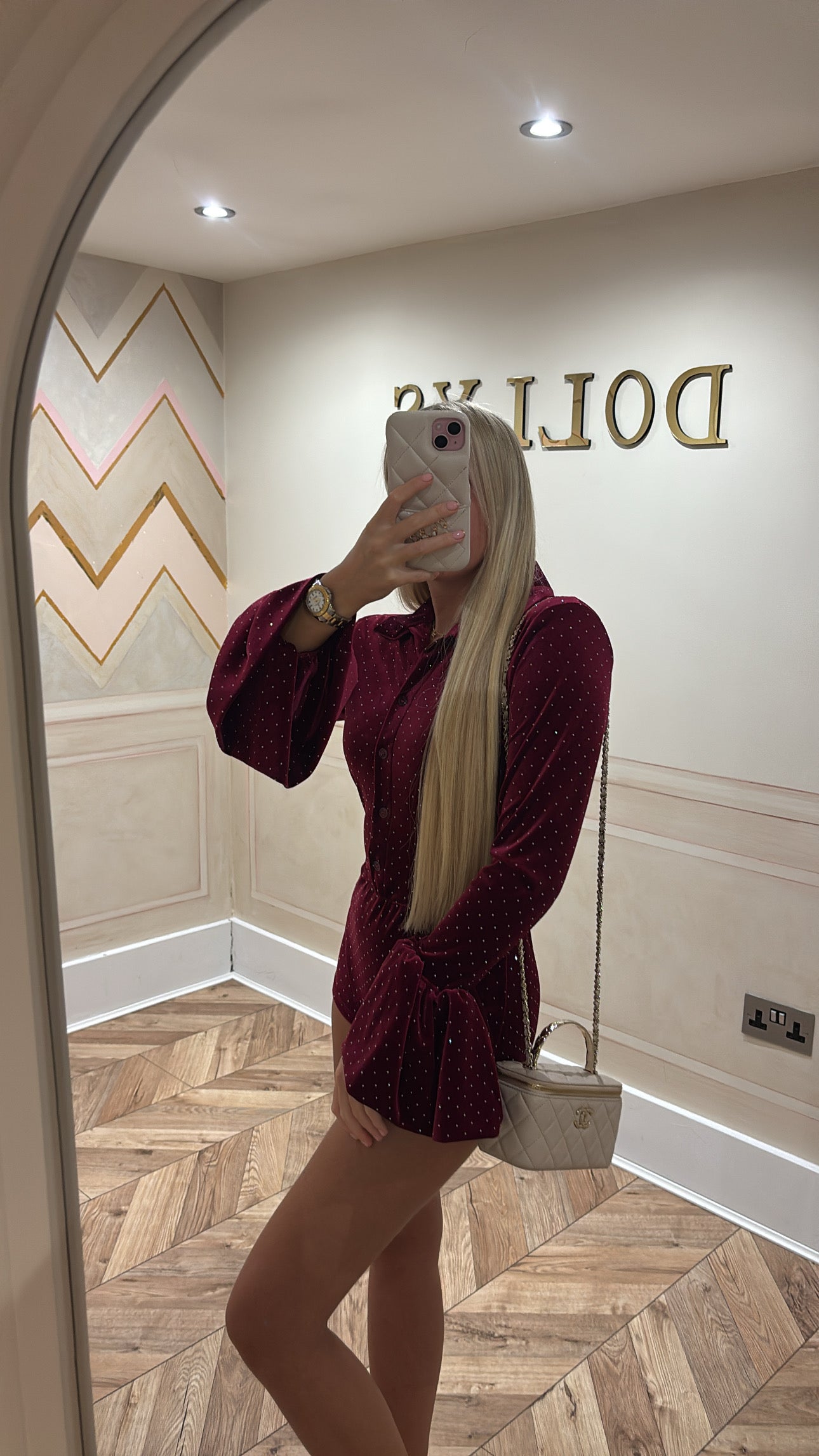 Flared sleeve playsuit