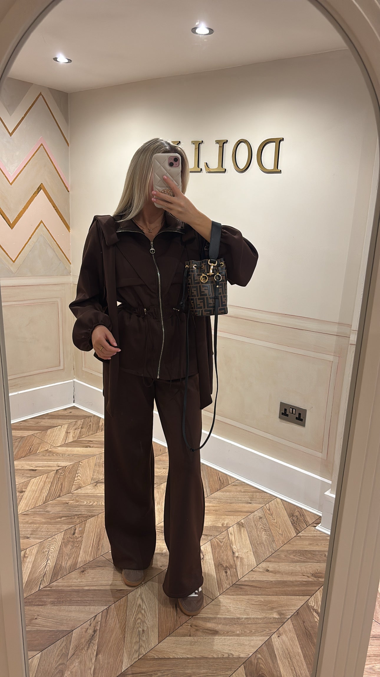 Bow pull in waist lounge set