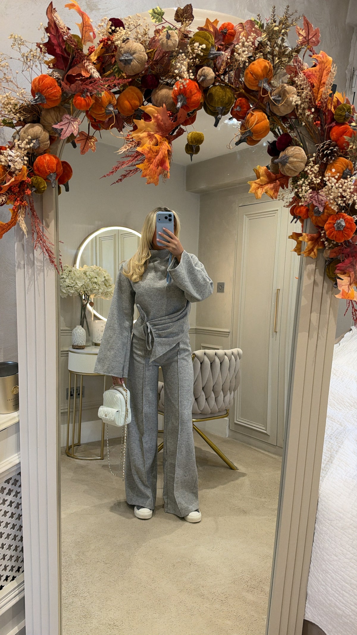 Bell sleeve flared lounge set