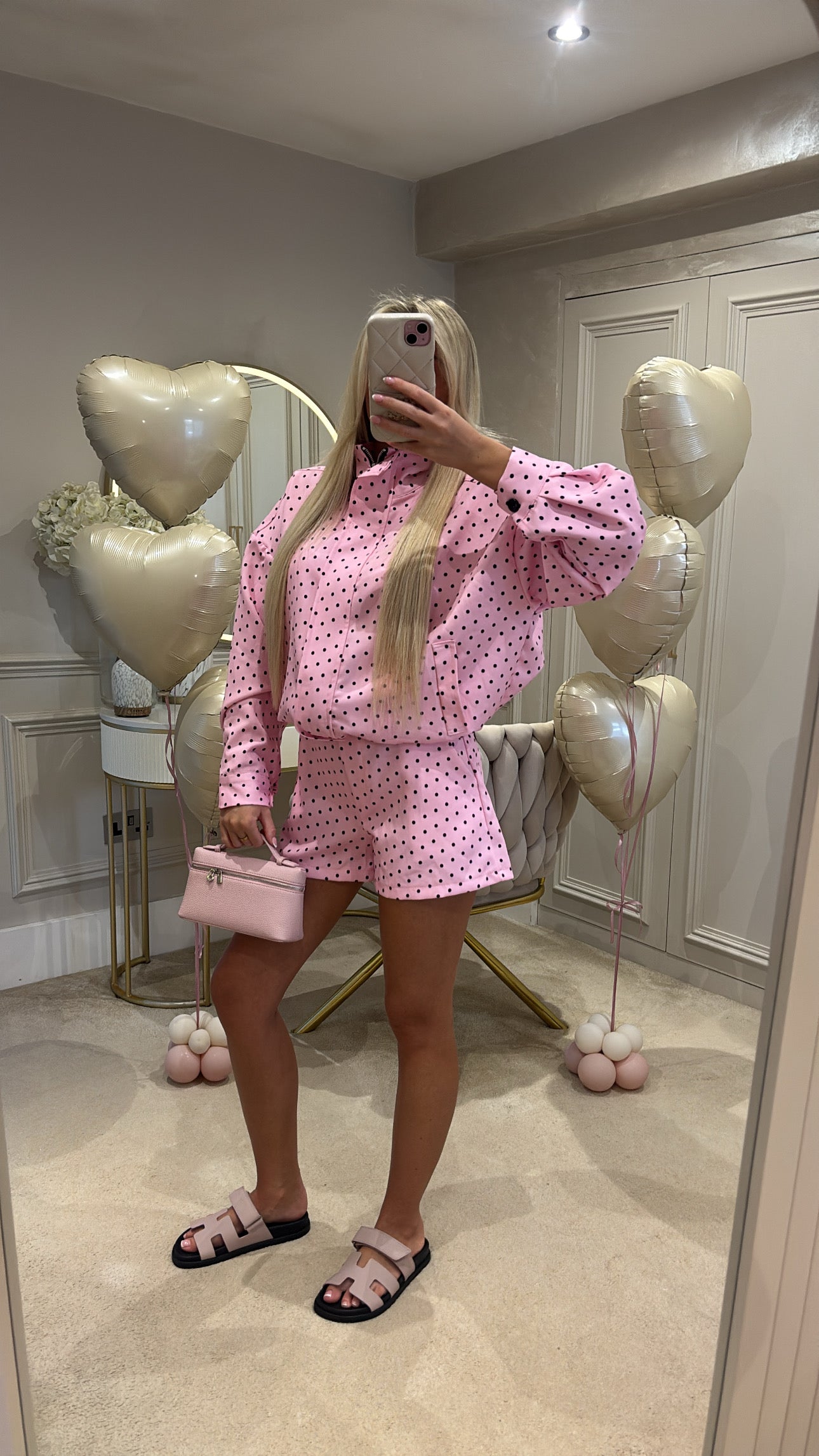Polkadot jacket short set PRE ORDER￼
