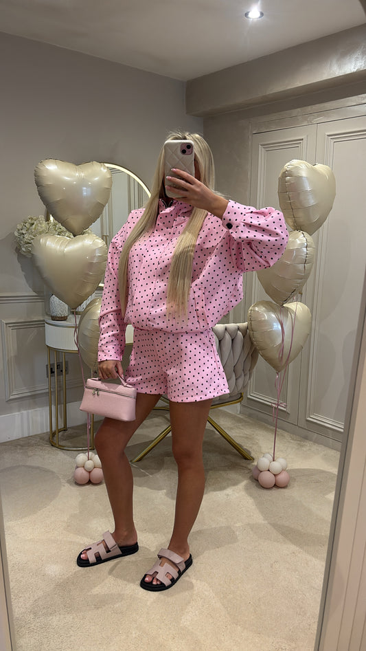 Polkadot jacket short set PRE ORDER￼