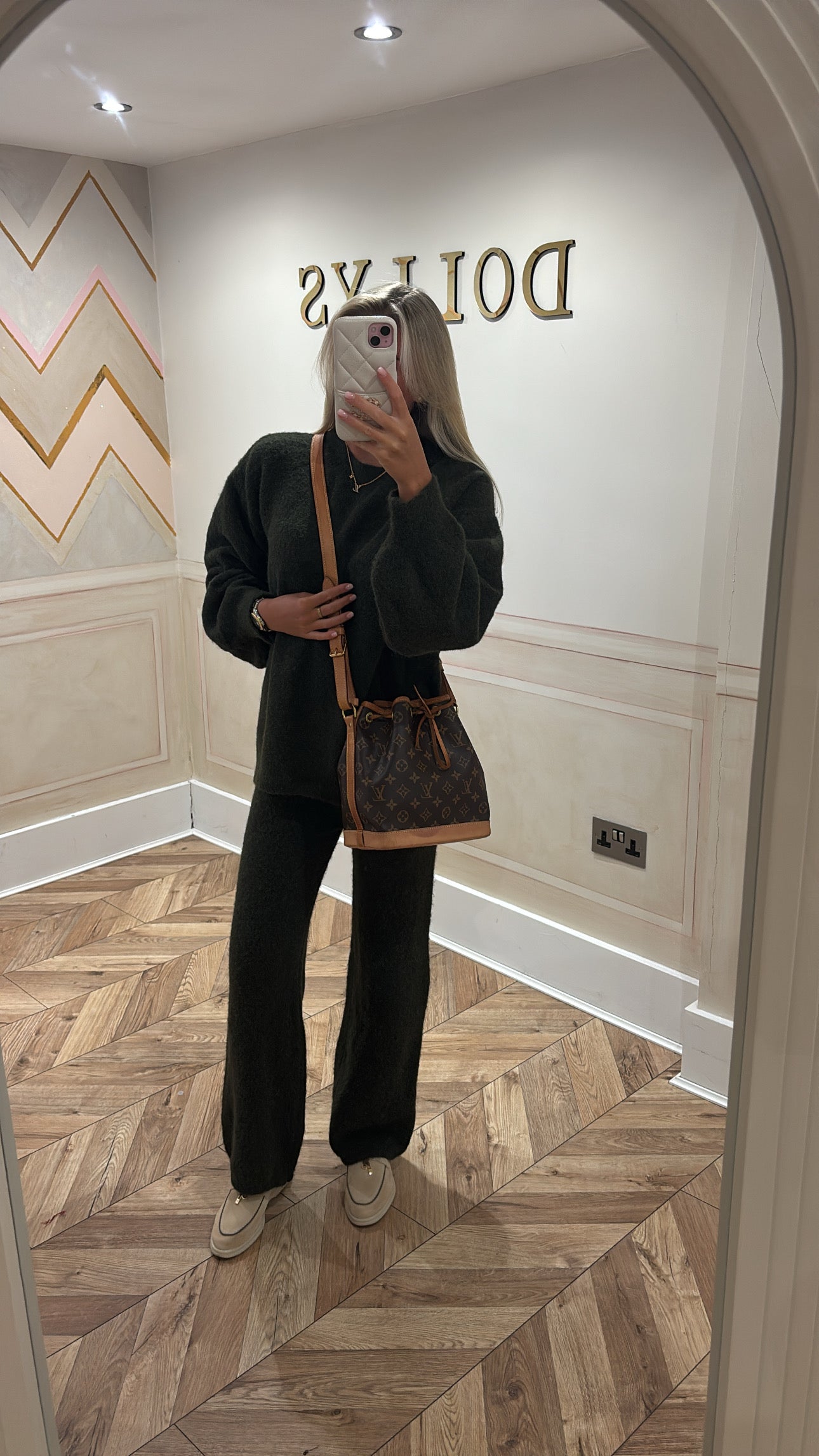 Wool flared lounge set