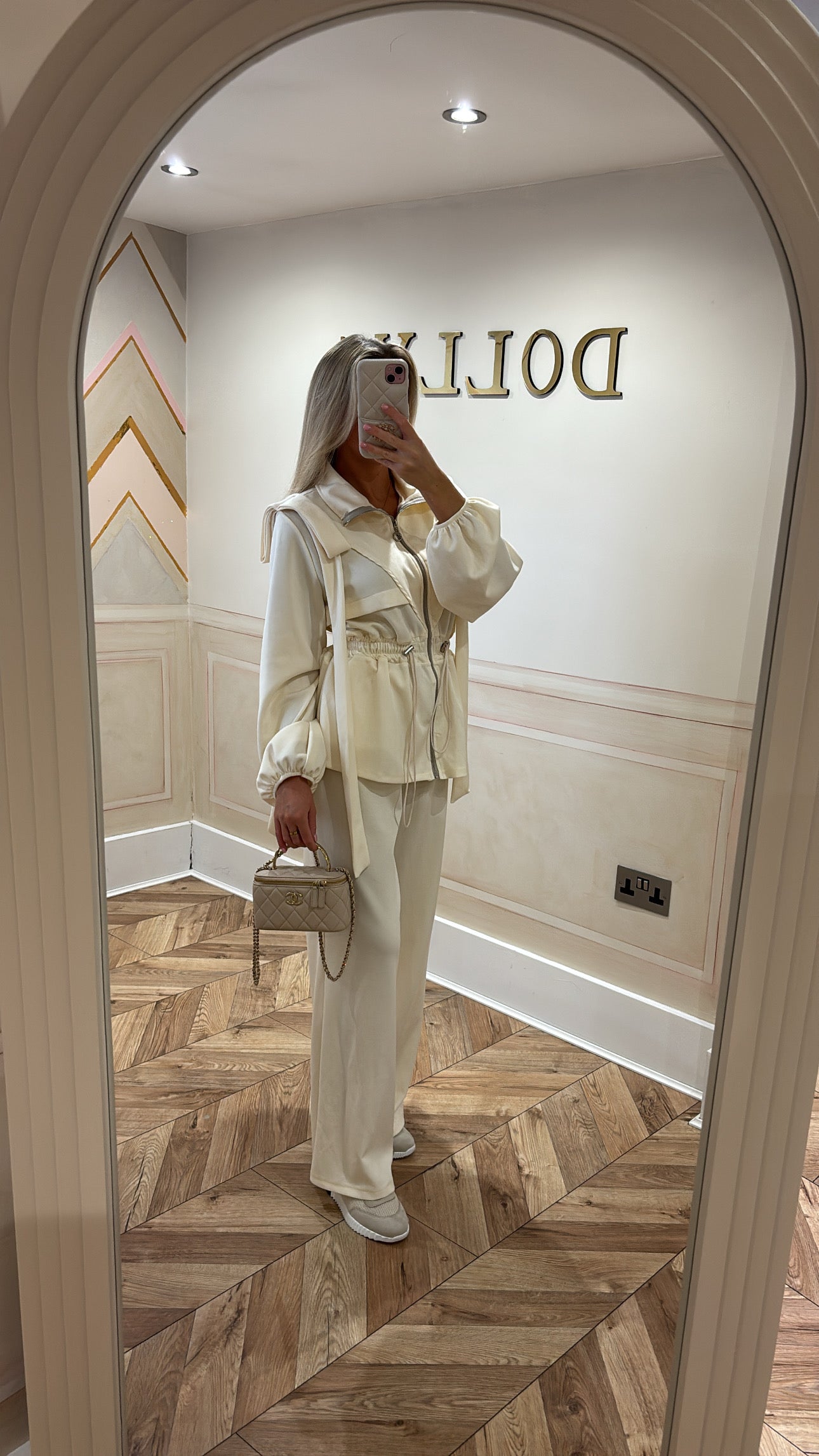 Bow pull in waist lounge set